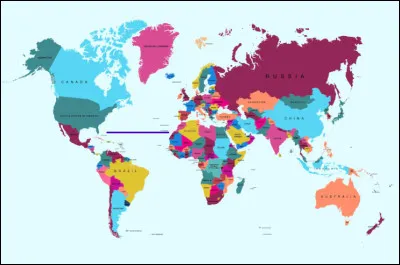 2) Les océans et mers : 
Quel est le nom de cet océan ?