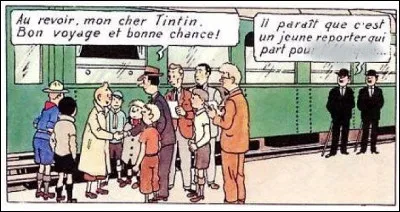 Pour quelle aventure Tintin part-il de la gare de Bruxelles ?