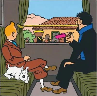 Dans quel aventure de Tintin, le capitaine partage-t-il ce compartiment voyageur ?