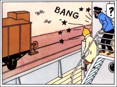 Dans quel album observe-t-on ce wagon de marchandise à quai ?