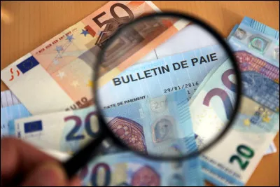 Sur une fiche de paie, le salaire net est plus élevé que le salaire brut.