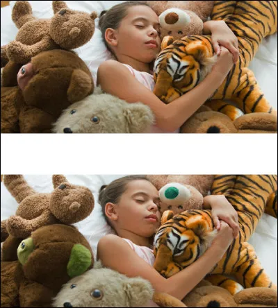 Il y a ... entre ces deux images.