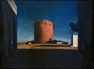 En 1913, quel surréaliste a peint cette huile intitulée ''La Tour rouge'' ?