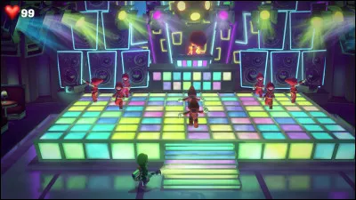 Quelle mécanique des jeux Mario est utilisée en guise d'easter-egg pour faire apparaitre une gemme dans la Discothèque ?