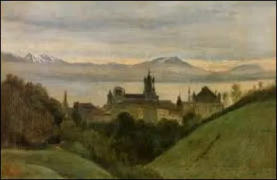 Qui a peint "Entre le lac Léman et les Alpes" ?