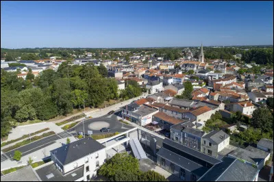 Quelle est cette ville 8 400 habitants, située dans l'est du département au sud du bocage vendéen ?