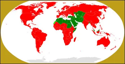 C'est en 1863 qu'est fondée la Croix-Rouge, qui prendra le nom de "Croissant-rouge" (dans les pays en vert sur la carte). Un seul pays lui donne un autre nom : lequel ?