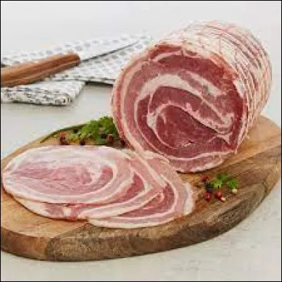 D'où est originaire la pancetta, charcuterie faite de poitrine de porc ?