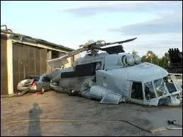 Terrible accident d'hlicoptre dans un cimetire belge !