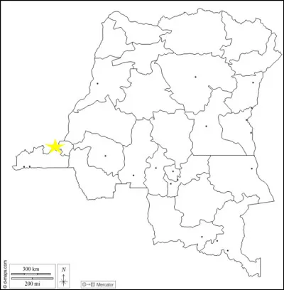 Dernière halte en Afrique avec la République démocratique du Congo.
Quelle ville désigne l'étoile jaune ?