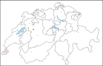 Retournons en Europe avec la Suisse. 
Quelle ville désigne l'étoile blanche ?