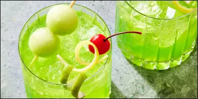 Quelle liqueur japonaise de couleur verte est fabriquée à base de melon ?