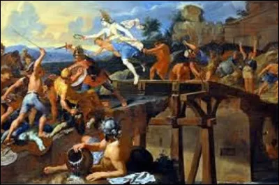 Entre 1642 et 1643, quel peintre classique a réalisé cette toile nommée ''Horacius Coclès défendant le pont'' ?