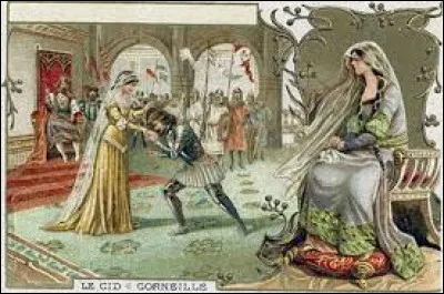 Cette pièce en cinq actes raconte l'histoire de l'amour de deux jeunes nobles (Rodrigue et Chimène), contrarié par la querelle de leurs pères (Don Diègue et Don Gomès). Il s'agit de/du...