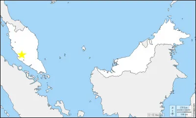 Il est déjà temps de quitter l'Asie avec ce dernier pays qu'est la Malaisie.
Quelle ville est légendée par l'étoile jaune ?
