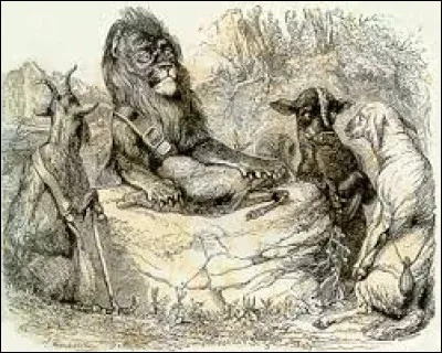 La , la Chèvre et la Brebis en société avec le Lion.