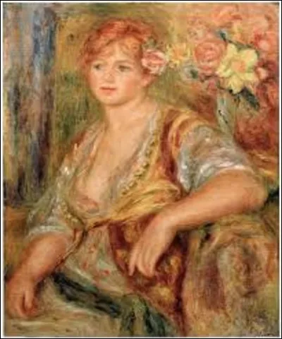 Parmi ces trois impressionnistes, lequel a réalisé cette toile nommée ''Blonde à la rose'', entre 1915 et 1917 ?