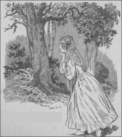 Toute la journée le Sylphe surveille la belle éplorée qui, à la nuit venue, s'en fut rejoindre la sépulture.
Au pied de l'arbre poussait une branche d'un arbuste aux fleurs délicatement blanches et parfumées. Lequel ?