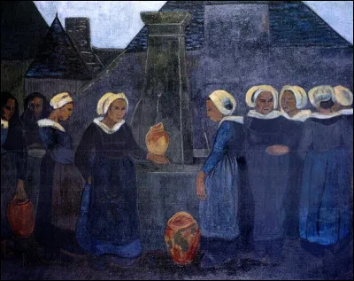 Qui a peint "Bretonnes à la fontaine de Chateauneuf" ?