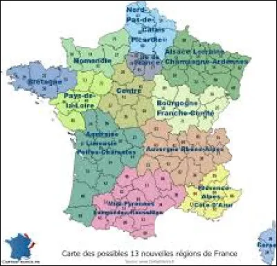 Quel est le nombre de régions en France métropolitaine aujourd'hui ?