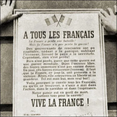 Plus simple : "La France a perdu une bataille ! Mais la France n'a pas perdu la guerre !"
Par qui cette phrase a-t-elle été prononcée ?