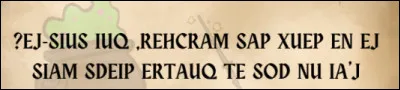 Cap ou pas cap de traduire le message ? (Si tu parviens à le lire, ne fais pas attention à ce qui est écrit.)