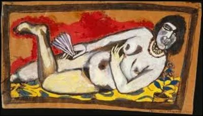 Quel artiste de l'École de Paris a peint, en 1910, cette gouache sur papier intitulée ''Nu à l'éventail'' ?