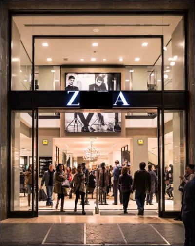 Quel est le nom de cette enseigne en Z de prêt-à-porter originaire d'Espagne ?