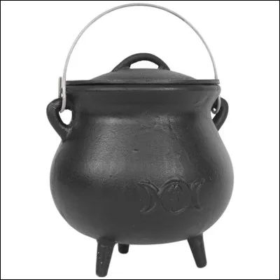 Quel est ce contenant, un récipient à anse destiné à la cuisson d'aliments en suspension au dessus d'un feu ?