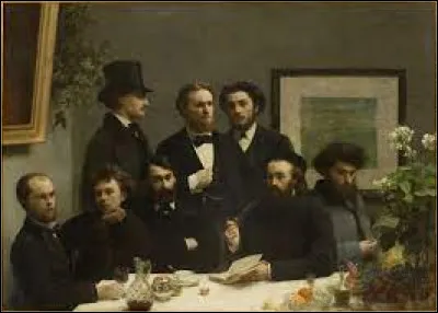 Qui est l'auteur du tableau "Un coin de table" où l'on peut voir Rimbaud et Verlaine assis côte à côte ( A gauche) lors d'une réunion des "Vilains bonshommes" ?