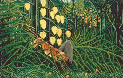 Qui a peint la toile "Combat de tigre et de buffle" ?