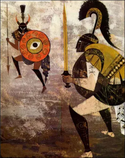 Lorsque Pâris se proposa pour le duel, comment réagirent les soldats troyens et grecs ?