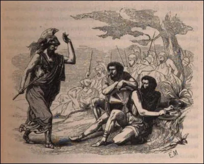 L'armée grecque ne réagit pas suite à cet affront et cela rendit furieux Agamemnon.
Que dit-il à ses troupes pour les remotiver ?