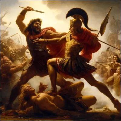 Pandaros (l'archer ayant rompu la trêve dans le Chant IV) et Énée (fils de la déesse Aphrodite) virent au loin Diomède tuer de nombreux Troyens. Pandaros blessa Diomède avec une flèche, mais il continua de se battre avec l'aide d'Athéna. Après être arrivés ensemble face à Diomède, qu'arriva-t-il à Pandaros ?