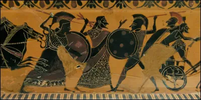 Après avoir été soigné, Énée revint sur le champ de bataille. Les combats s'intensifièrent. Diomède et Ulysse encouragèrent les Grecs à attaquer, tandis qu'Agamemnon incita ses hommes au courage. Ménélas fit une percée dans les lignes ennemies, mais Diomède recula face à Hector. Pour quelle raison ?