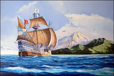 A quel explorateur français le vaisseau amiral La Grande Hermine appartenait-il ?