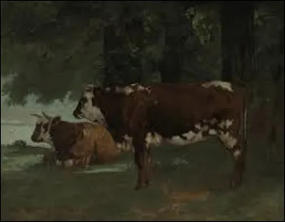 De ces trois réalistes, lequel a réalisé cette toile nommée ''Deux vaches à la robe marron'' ?