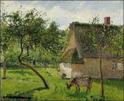 Lequel de ces trois impressionnistes a exécuté, en 1899 cette toile nommée ''Verger à Varengeville avec vache'' ?