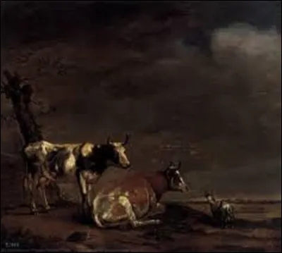 Lequel de ces trois baroques a réalisé, en 1652, cette toile intitulée ''Paysage avec deux vaches et une chèvre'' ?