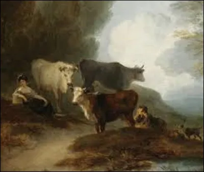 À quel rococo doit-on cette toile intitulée ''Paysage avec des vaches et le muguet'' ?
