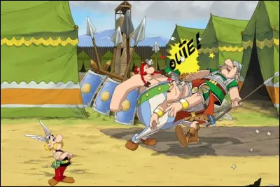 Une inexactitude concerne la tenue de certains personnages, les guerriers romains. Quelle pièce de leur uniforme n'est pas correctement représentée ?