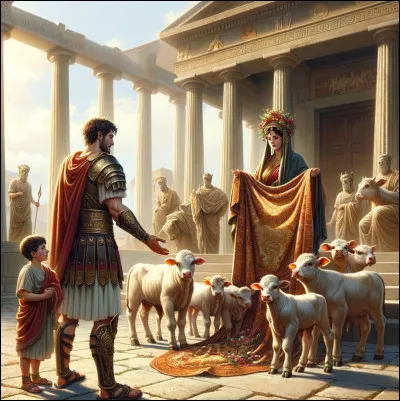 Lorsque Hector arriva à Troie, il parla à sa mère, Hécube, et lui demanda de faire une offrande à Athéna. Quel était le contenu de cette offrande ?