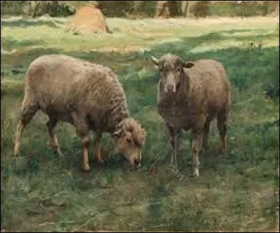 Lequel de ces trois naturalistes a réalisé cette toile intitulée ''Deux moutons'' ?