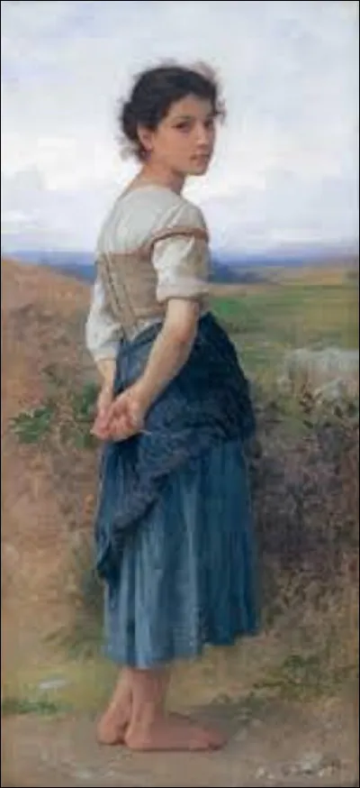 À quel académicien doit-on cette toile intitulée ''La Jeune bergère'', en 1885, où l'on aperçoit un troupeau de moutons en arrière-plan ?