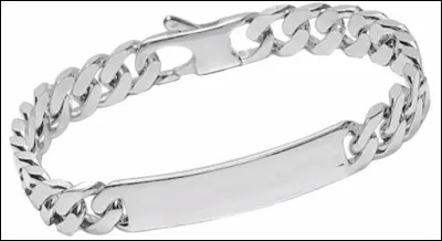 Quel est ce bracelet en G formé d'une chaîne de mailles aplaties ?