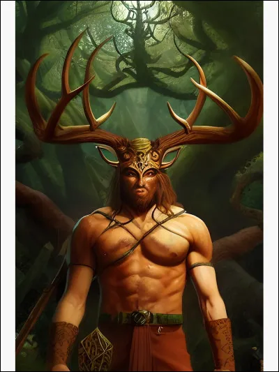 Cernunnos, portant bois et sabots de cerf, est un dieu :