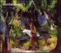 Quel peintre expressionniste allemand a r�alis� 'Homme lisant dans un parc' ?