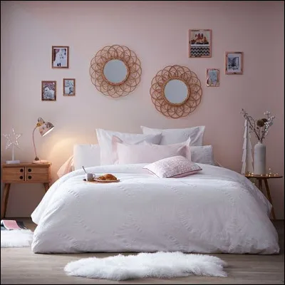 Cette chambre est mauve.