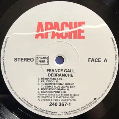 Qui cr&eacute;e le label de musique "Apache" en 1983 ?