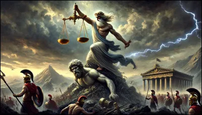 Après cela, Zeus descendit sur le mont Ida d'où il observa les Troyens sortir de leur cité pour combattre. Que fit-il ensuite ?